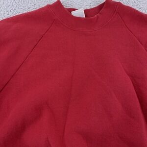 Vintage 90s Fruit of the Loom Raglan Sweatshirt Womens Medium Red Blank Crewneck